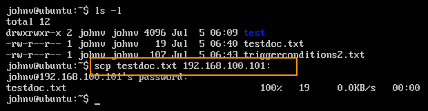 Linux SCP Dosya Transferi
